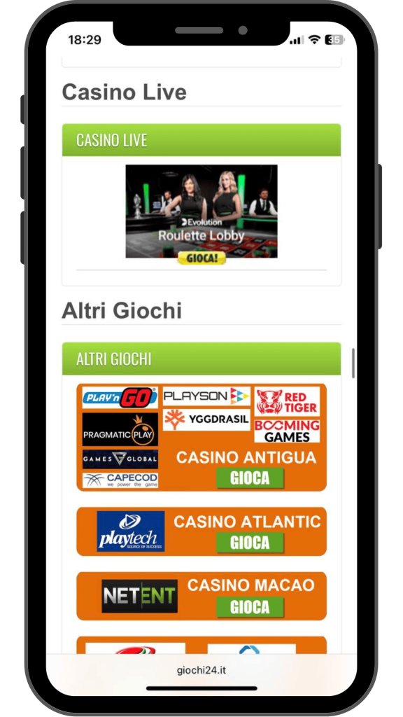 Casino Giochi24 giochi e slot