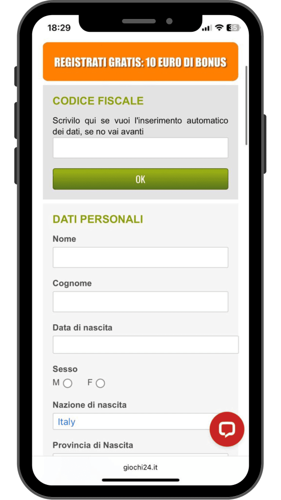 Casino Giochi24 registrazione e accesso